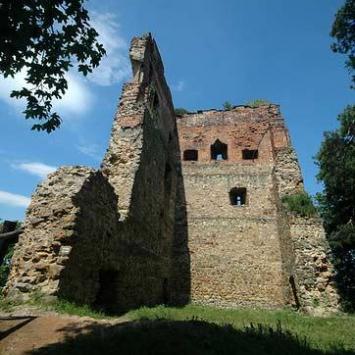 Melsztyn - wioska z górującym nad nią zamkiem, monika