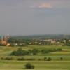 Widok na sanktuarium w Piekarach Śl, Jan Paradowski