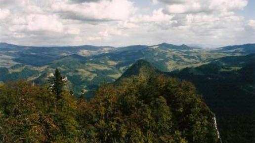 widok z Trzech Koron, gaba