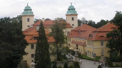 Widok na dziedziniec zamku w Książu, Danusia