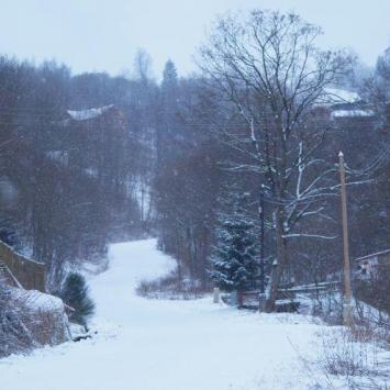 Droga na przełęcz nad Porębą 1.1.2010r, Tadeusz Walkowicz