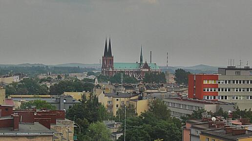 widok z wieży ratuszowej na katedrę, Magdalena