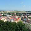 panorama miasteczka z zamkowej wieży, mokunka