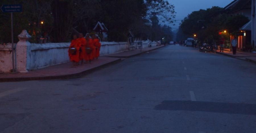 Laos - Luang Prabang - mnisi - 2013r - zdjęcie