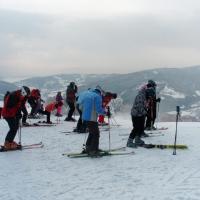 narciarze na Górze Żar, mokunka