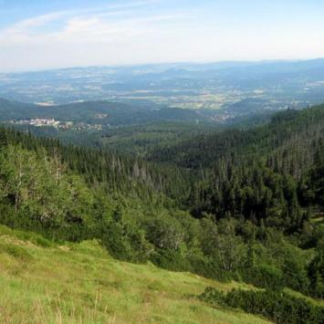 widok ze Śnieżki na Karpacz, Roman Świątkowski