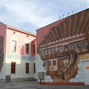 Mural na Bibliotece w Ustroniu