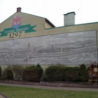 plac przy kościele z panoramą Drawska, Danusia