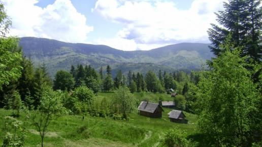 Widok na polankę i Romankę z