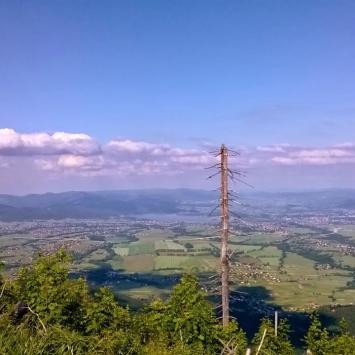 Panorama ze szlaku niebieskiego na Skrzyczne, DoRi