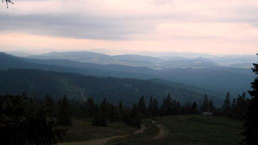 widok z okien schr. na Rysiance rano, Roman Świątkowski