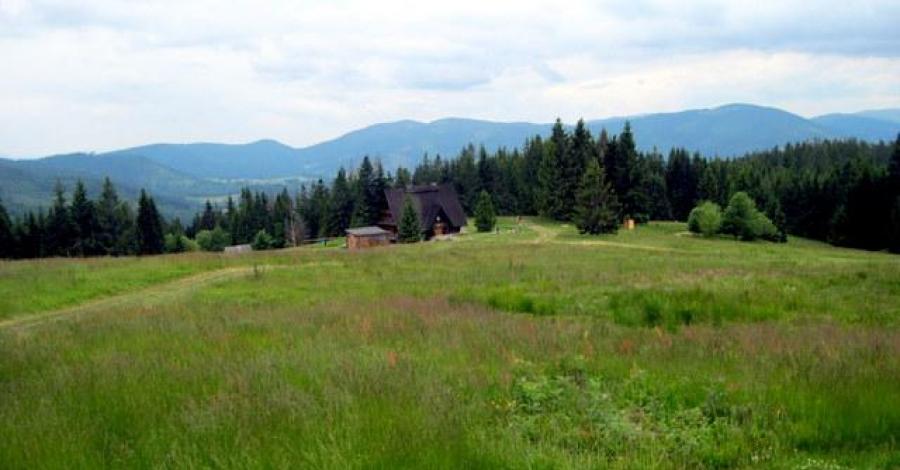 BESKID ŻYWIECKI: Krawców Wierch i Bacówka PTTK. - zdjęcie