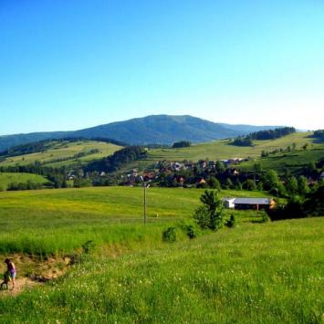 widoki ze zbocza Maciejowej szlak czarny na Beskid Wyspowy, Roman Świątkowski