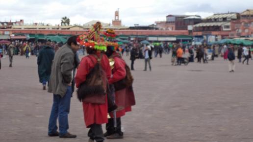 Marrakesz, Plac Djemma el Fna,sprzedawcy wody, Danusia
