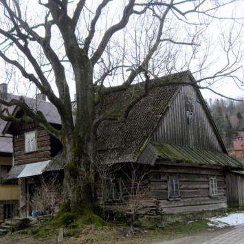 chata drewniana przy szlaku zielonym na Soszów, Roman Świątkowski