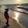 wieczorem na plaży w Karwi, wienie