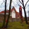 Lubin widok z Parku Kopernika na Kosciol NMP czestochowskiej i dzwonnice , Barsolis Karol Turysta Kulturowy