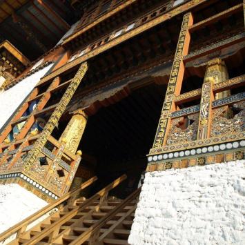 Pięknie zdobienia klasztoru w Punakha, Tadeusz Walkowicz