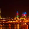 Baku nocą - widoki z promenady, Tadeusz Walkowicz