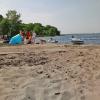Jezioro Dzierżno Duże - plaża w Rzeczycach