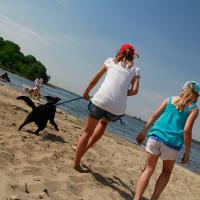 Jezioro Dzierżno Duże - plaża w Rzeczycach