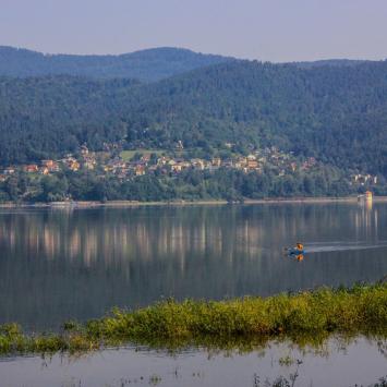 Widok na Jezioro Żywieckie i okolice ..., Fasola na Szlaku