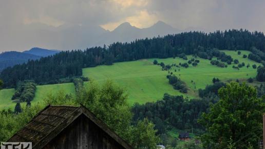 widok na Tatry z ul.Bystrej, Fasola na Szlaku