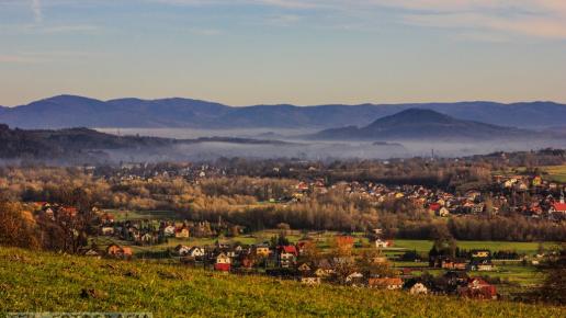 Widok na Węgierską Górkę , Żywiec i ... Beskid Mały , Fasola na Szlaku