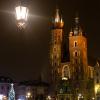 Świąteczny Kraków nocą