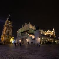 Świąteczny Kraków nocą