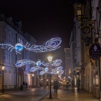 Świąteczny Kraków nocą