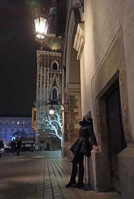 Świąteczny Kraków nocą