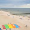 Widok na plażę z platformy