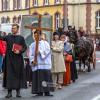 Gwarki - historyczny pochód - historyczna pielgrzymka to Piekar po zarazie