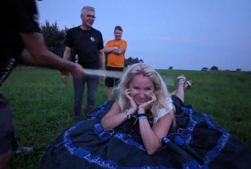 Chrzest po pierwszym locie balonem