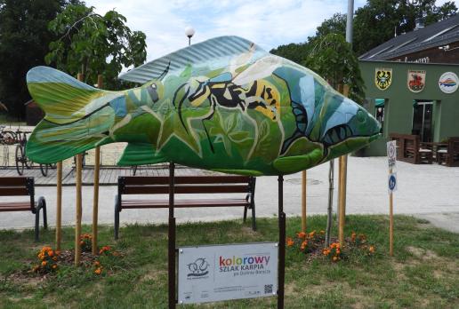 Milicz, karp plaży nad zalewem, Joanna